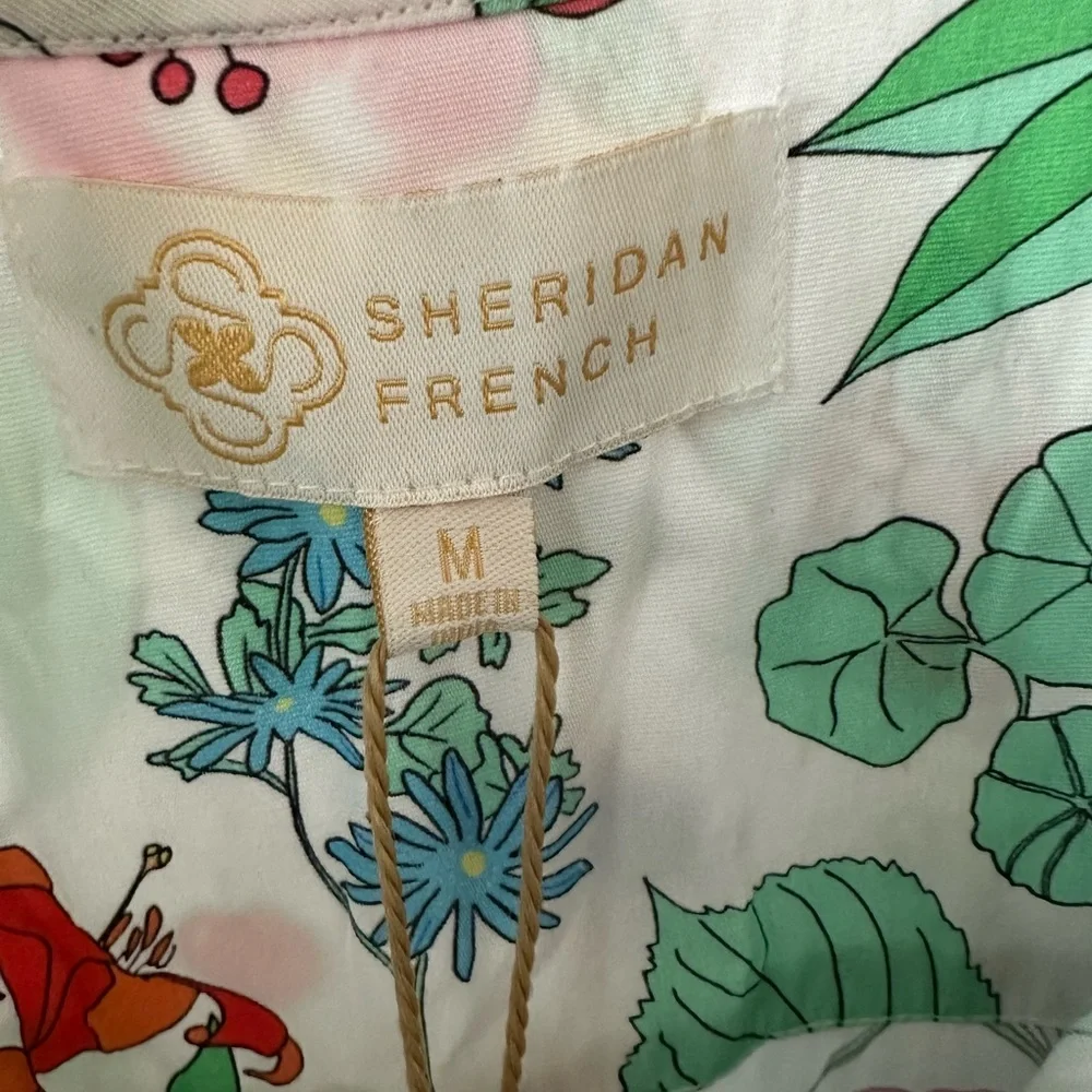 Floral White Maxi Dress with Green Leaf Print - Picture 9 of 9